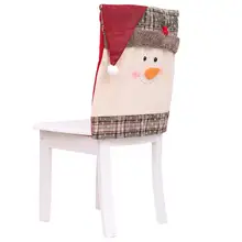 Рождественское украшение домашний декор шляпа задняя крышка стула Декор ресторан отель квадратный стул снеговик украшение мебели