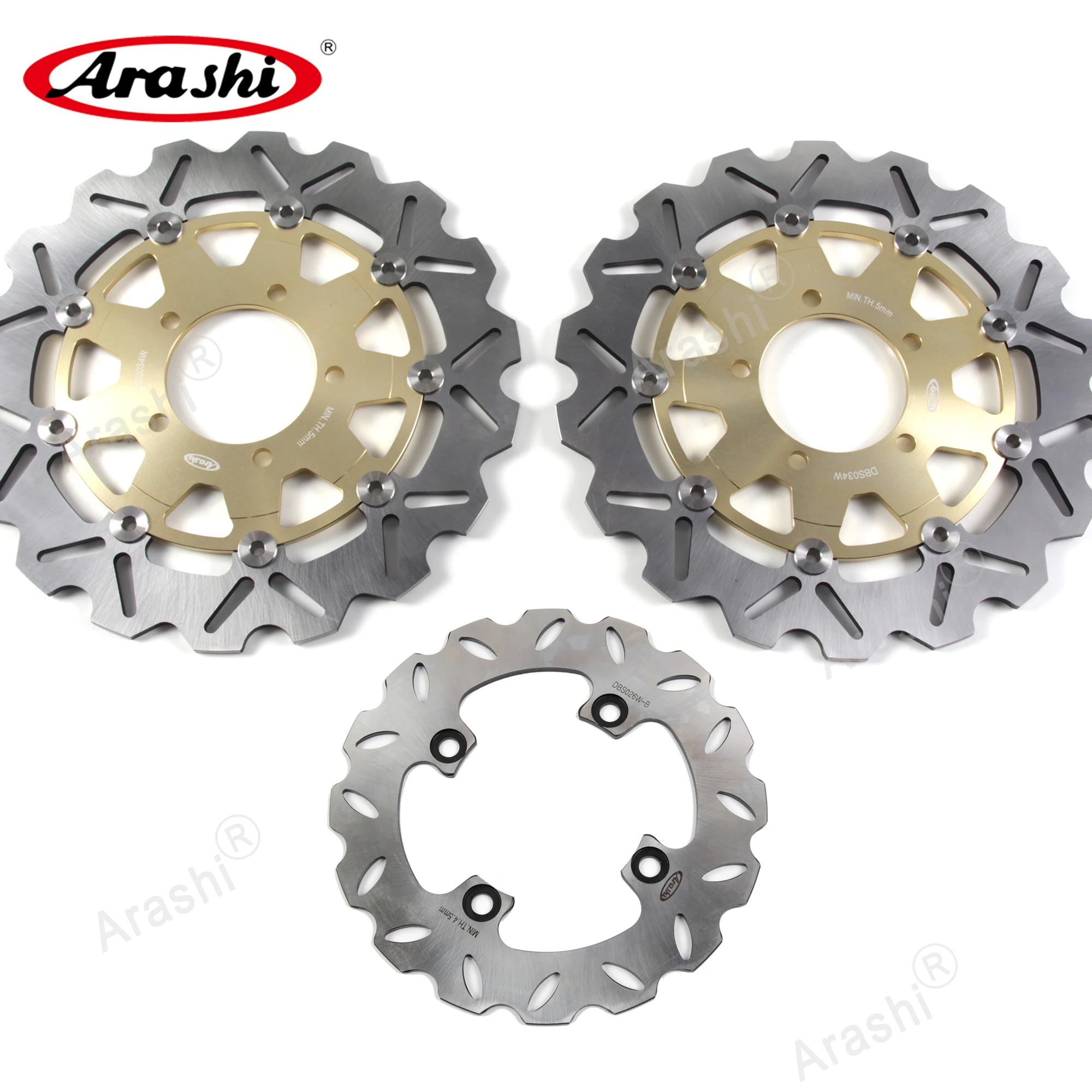 GTR 1400 2007-2015 Motorcycle Replacement Accessories ZX-10R GTR1400 Gold 2008 2009 2010 2012 2013 2014 Arashi Front Brake Disc Rotor for KAWASAKI Ninja ZX10R 2008-2015 ABS 2011-2015