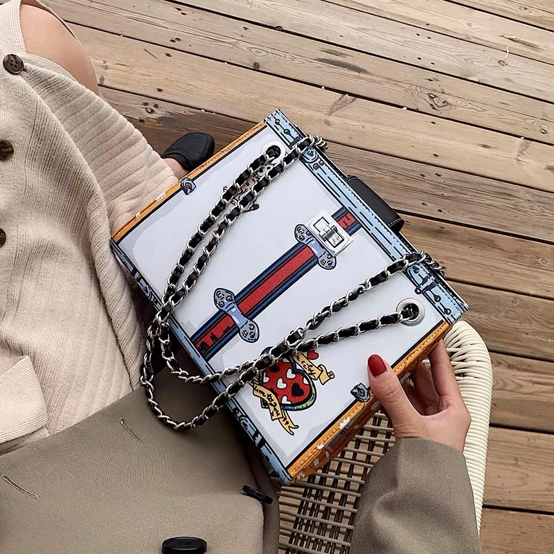 Bolsos de цепи, заклепки, отличное качество para mujer Mujer bolsos de diseñador de bolso de hombro de moda bolsos de cuero de para mujer