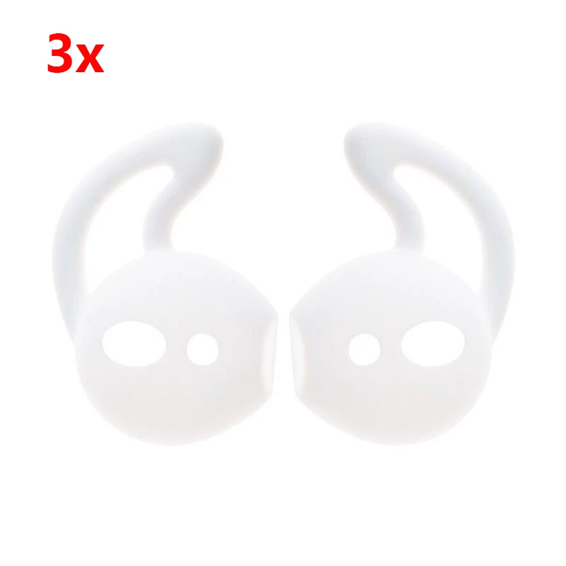 white 3 pair 1/3/5 пар Силиконовый чехол ушной крючок с крыльями Кепки с наушным креплением чехол s Аксессуары для продукции Apple, чехлы для Airpods спортивные аксессуары - Цвет: white 3 pair