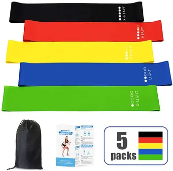 

5Pcs/Set Explosion Yoga Rally Band Fitness Resistance Band Elastic Band Rally Ring Natural Latex Rally Band Pilates Sport Rubber