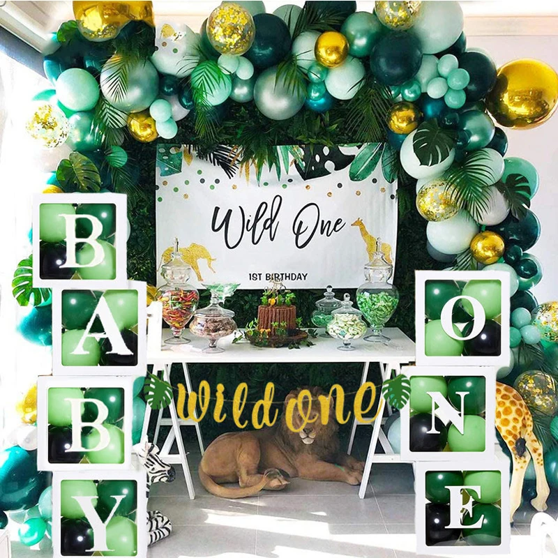 Gold Wild One Glitter Paper Garland-Baby Shower/Welcome Baby Party Decorations Supplies