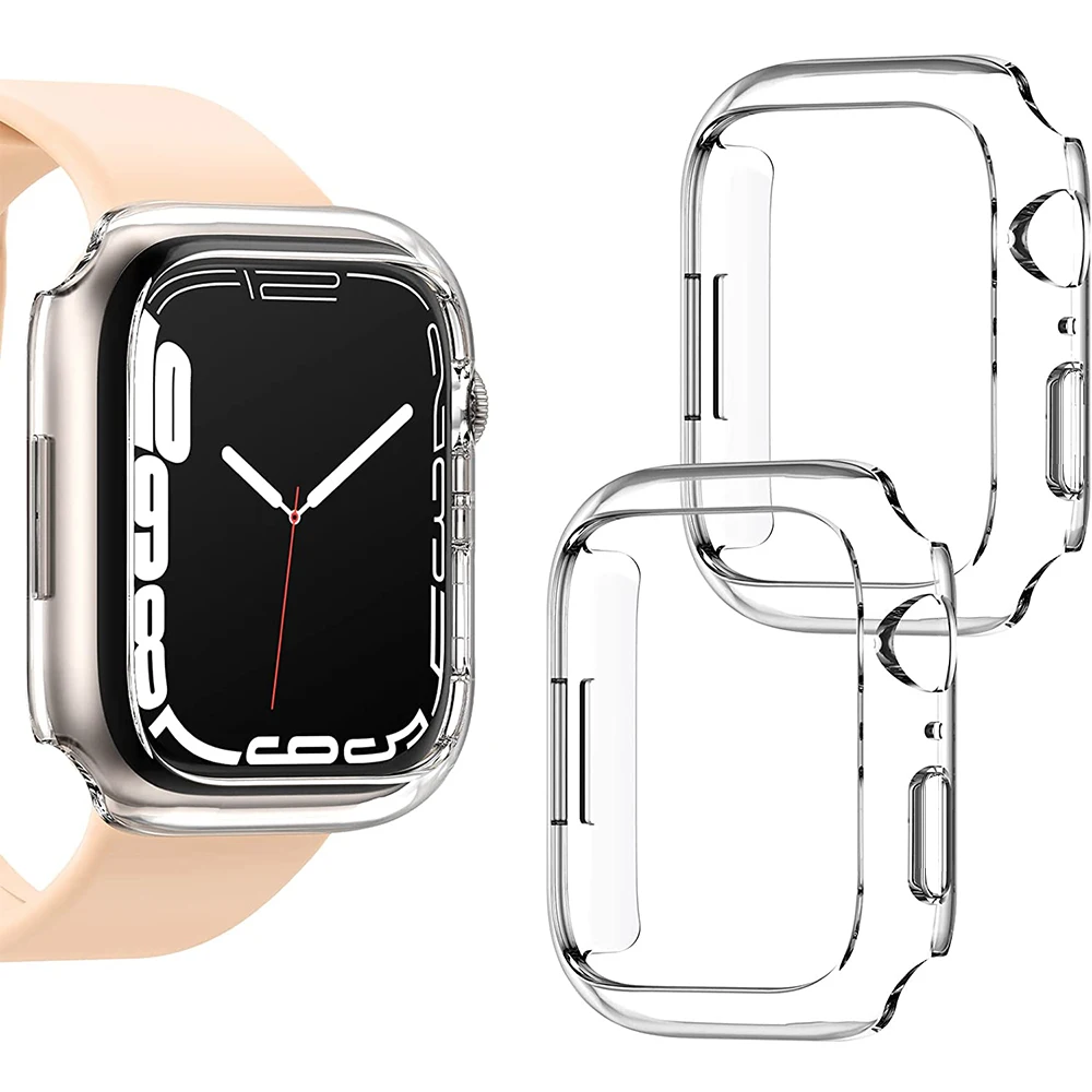 Cover for Apple Watch  45mm 41mm  44mm  40mm 42mm 38mm Shock-Proof Resist Bumper Protective Case for iWatch SE 7 6 5 4 3 2 1