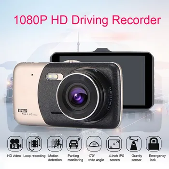 

HD 4 Inch Dual Lens Image 1080P Hidden Wide Angle Driving Recorder Dash Cam Dual Lens Car DVR Camera Support Reversing