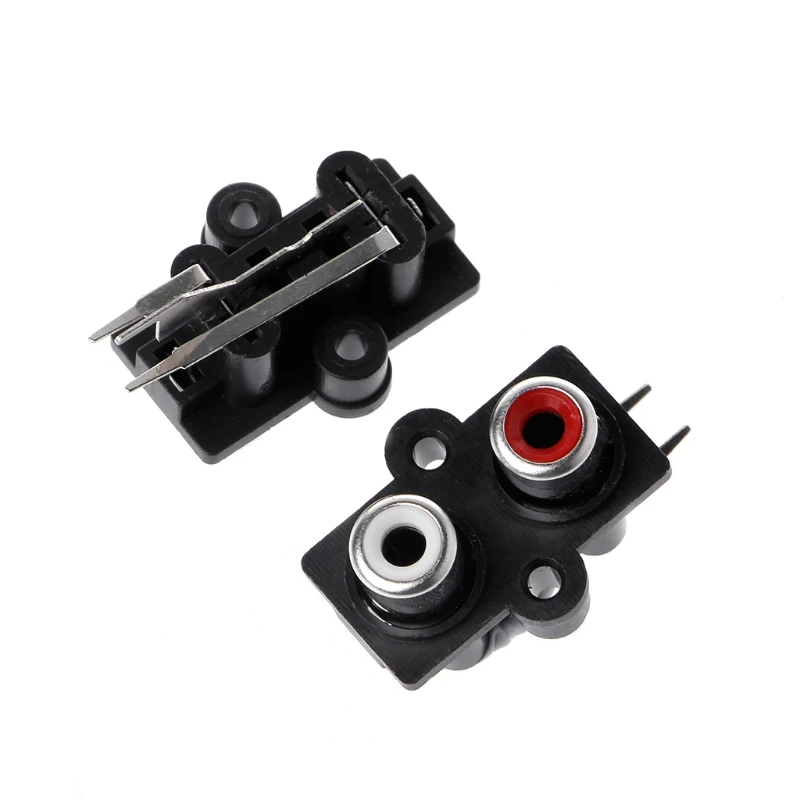 

Drop Shipping 5 Pcs PCB Mount 2 Position Stereo Audio Video Jack RCA Female Connector
