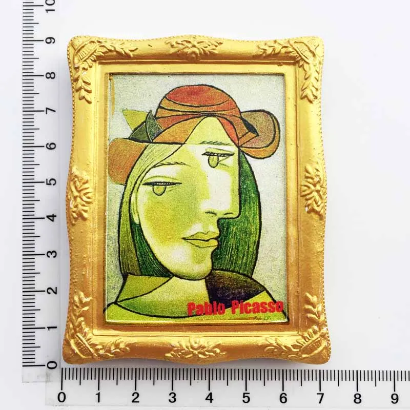 Pablo Picasso Gift Fridge Magnet  2" x 3" 6 x 9 cms Mujer con sombrero. 