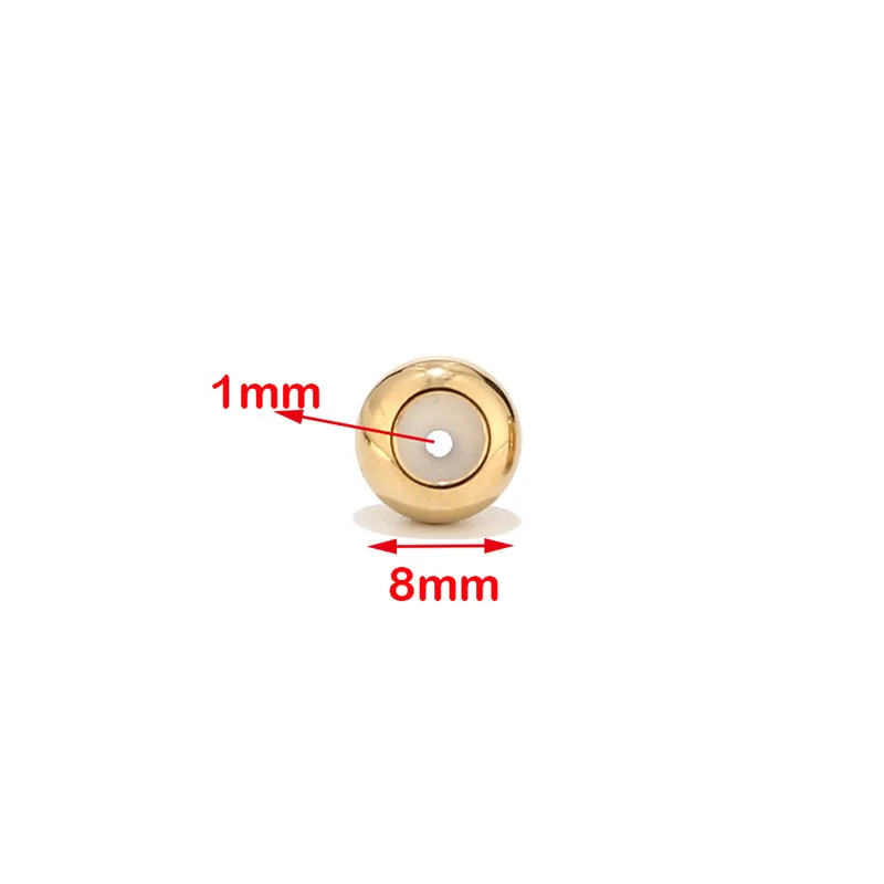 50 шт. 8 мм Вставка из нержавеющей стали резиновая пробка позиционирование разделитель бусины для браслета ожерелье для рукоделия ювелирные изделия