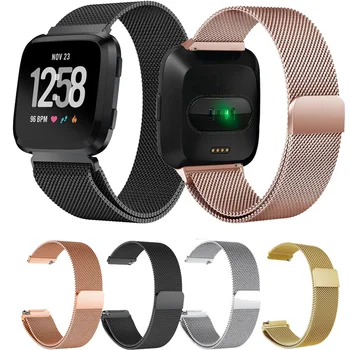 

Stainless Steel Wrist Strap For Fitbit Versa/Versa2 2 Smart Bracelet Watch Bands Milanese Accessories For Fit bit Lite Verse 2