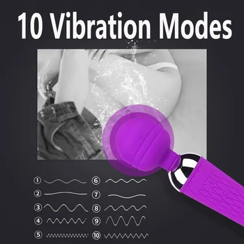 Multi-speed Vibrator AV Vibrator G-Spot Vibration Dildo Erotic Clit Massager Masturbator Anal Plug Adult Sex Toys For Women 4