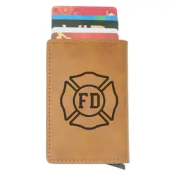 Новое поступление пожарная команда дизайн RFID визитница бумажник мужской, Женский винтажный короткий кошелек кожаный бумажник мини