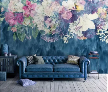 

CJSIR Custom Wallpaper Nordic Minimalistic Retro Abstract Rose Flower Bedroom Background Wall Papers Home Decor 3d Wallpaper
