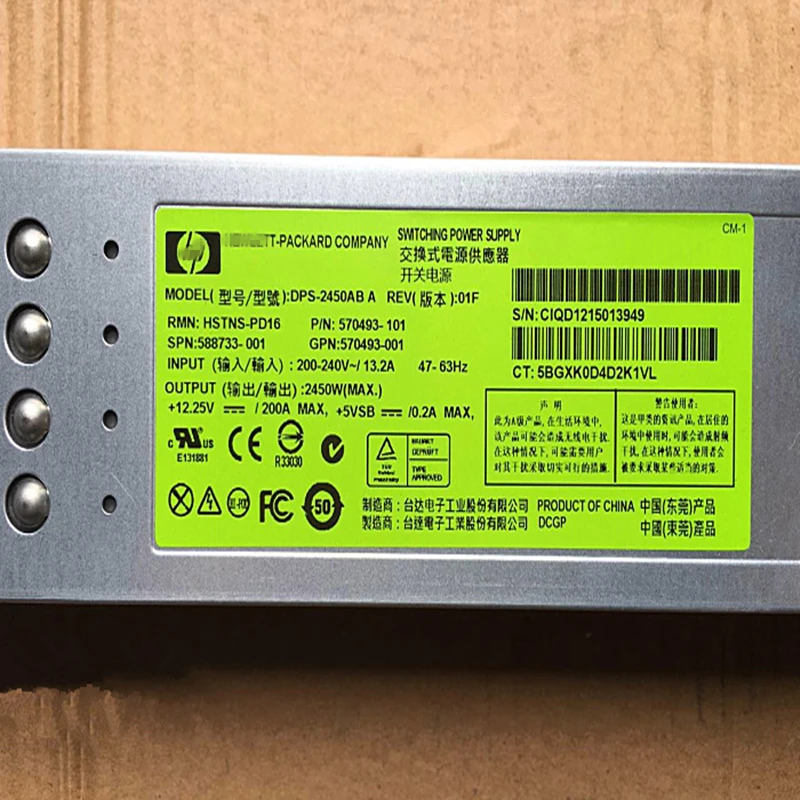 PSU для hp C7000 2450W источник питания DPS-2450AB A 588733-001 570493-101