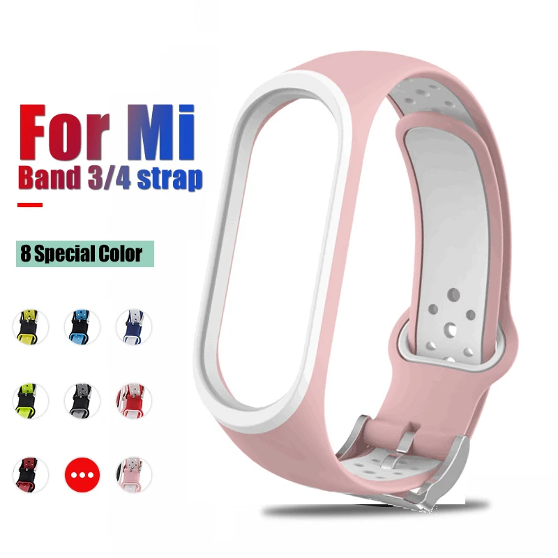 Ремешок силиконовый для Xiaomi mi band 4 мягкий спортивный браслет наручных часов Mi 3