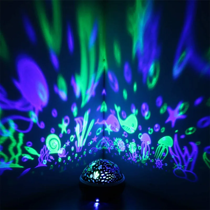

Night Light Projector Baby / Child Ocean / Star Projector Lamp 360 Degree Rotating Starry Night Light for Children's Bedroom