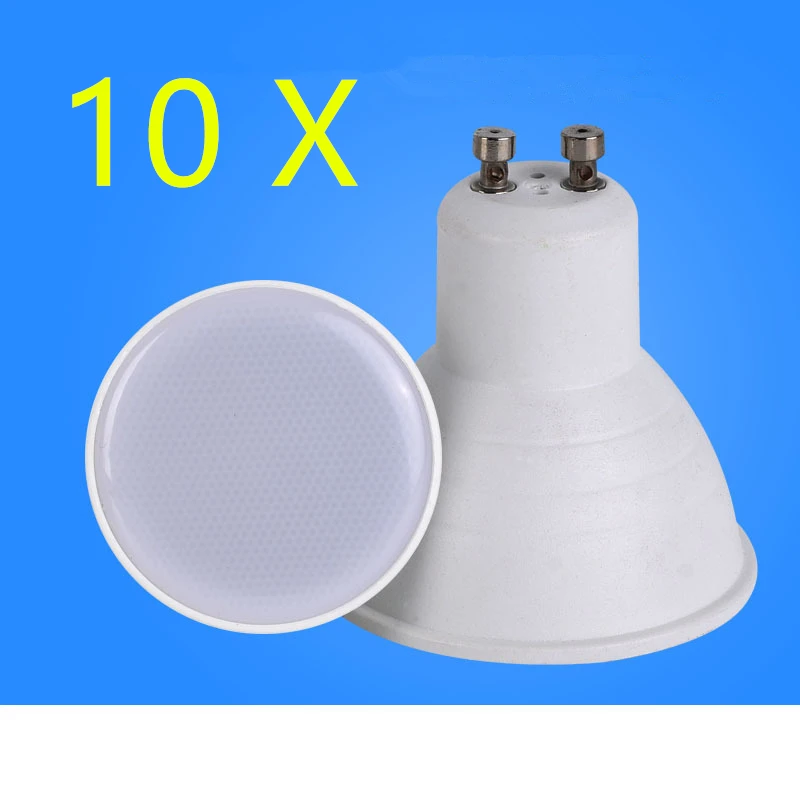 

10PCS led lamp bulb smd gu10 frosted cover 6W Bright GU10 Lampada LED Bulb
