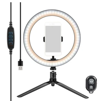 

10 Inch LED Ring Light Dimmable Selfie Lamp with Tripod for Youtube Makeup Ringlight