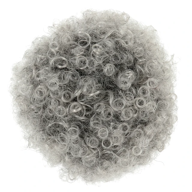 2PCS Short Afro Hair Bun Puff Synthetic Kinky Curly Chignon Hairpiece For Women Drawstring Ponytail Updo Hair Extensions Q9 1BT0906