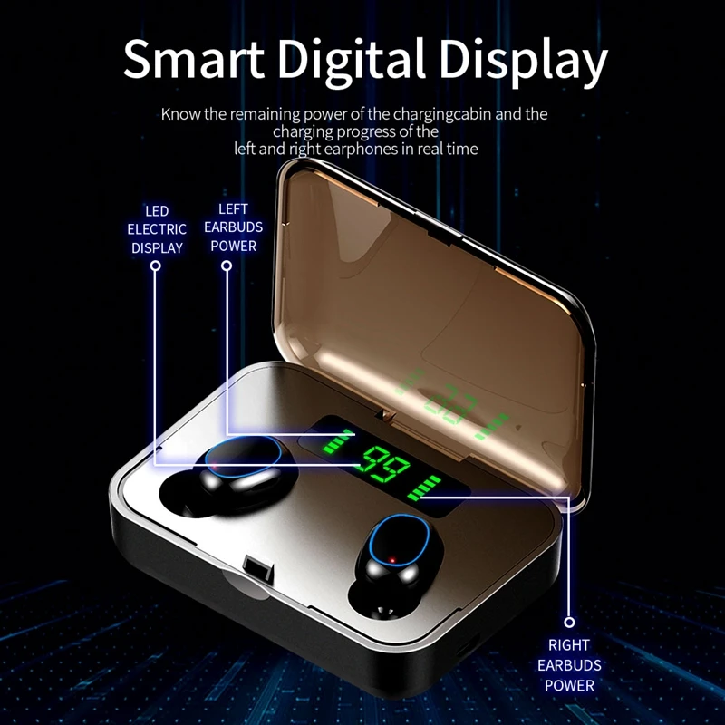 A2S TWS 5 0 Bluetooth Headset Stereo Earphone Wireless Headphone Sports Headset For Xiaomi Samsung Smartphone