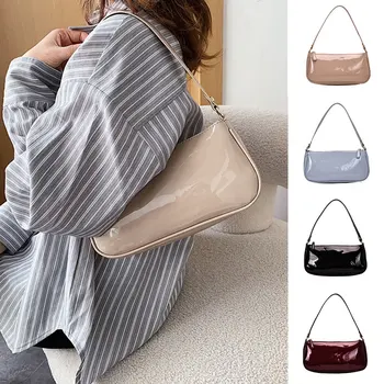 

Female Small Subaxillary Bags For Women Fashion Mini Shoulder Bag Summer Retro Totes Bags Vintage Solid Color Purses Handbag