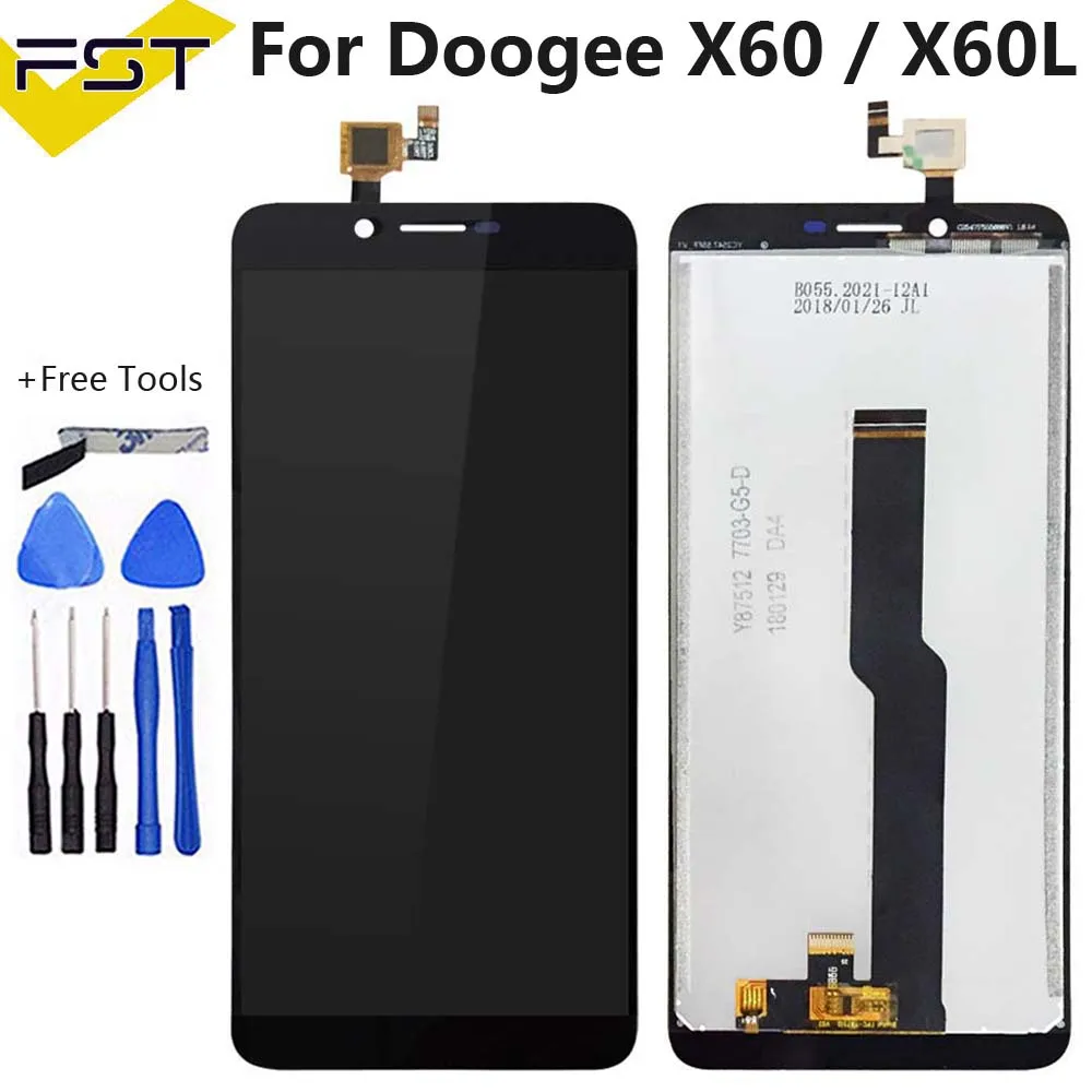 Online For Doogee X60 X60L LCD Display+Touch Screen Assembly Repair Part 5.5 inch Phone Accessories For Doogee X60L Cellphone Part