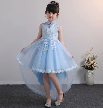 

New Christmas China style Dress For Girls Teenager Bridesmaid Elegant Princess Wedding Lace Dress Vestido Party Formal Dress