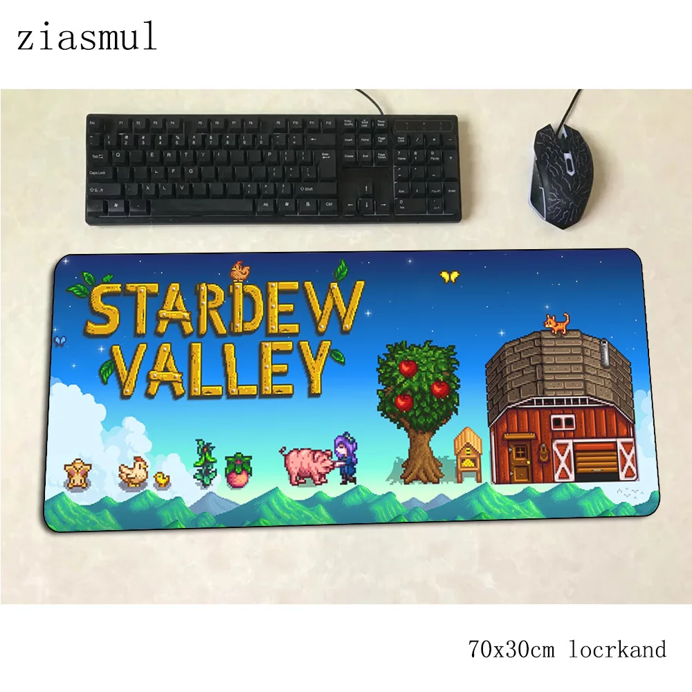 Коврик для мыши stardew valley, 70x30 см, игровой коврик для мыши, великолепный офисный коврик для ноутбука, Настольный коврик, мультяшный коврик для игры, pc gamer, коврики