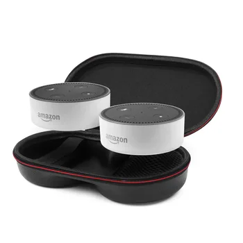 

Hot sale Portable Zipper Speaker Case Cover For Amazon Echo Dot 2nd Double lattice Generation Protective Case Cover Bag