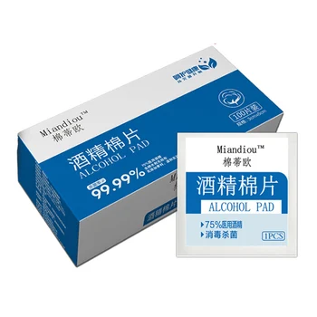 

100Pcs Alcohol Wet Wipe Disposable Disinfection Prep Swap Pad Antiseptic Skin Cleaning Care Jewelry Mobile Phone Clean Wipe