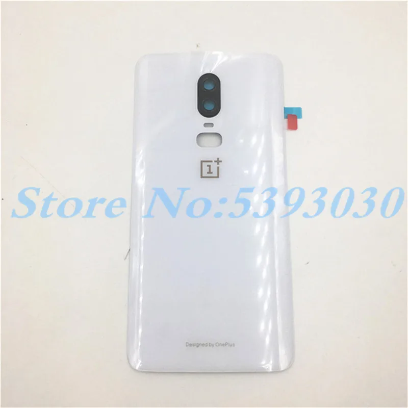 Новое оригинальное 3D стекло для Oneplus 6 six батарейный дверной чехол задняя крышка чехол для телефона для One Plus 6 запасные части - Цвет: Mirror White