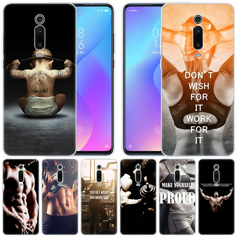 Силиконовый чехол для фитнеса бодибилдинга мужчин и девочек Xiaomi Pocophone F1 Mi 9T Pro CC9