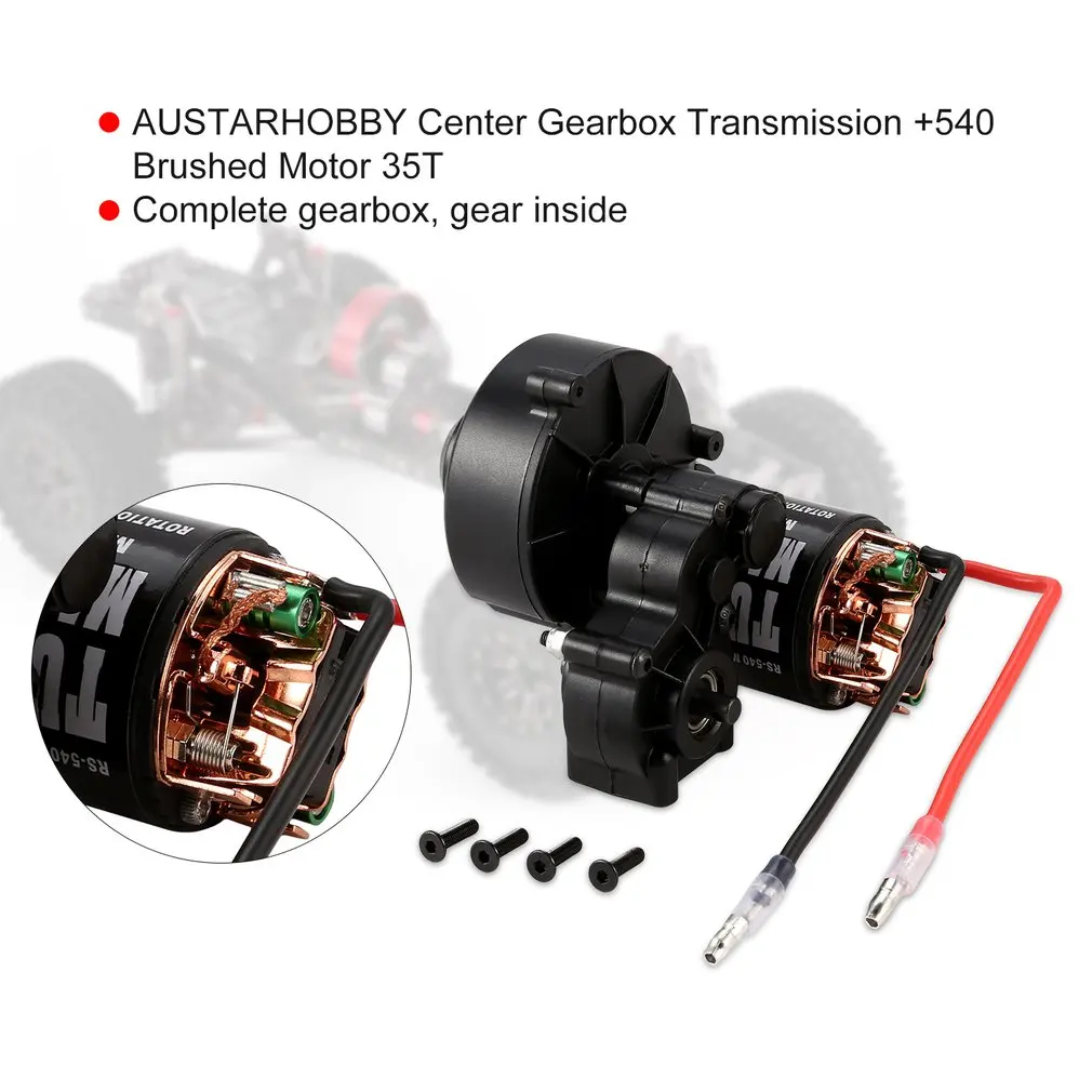 AUSTARHOBBY Центральная коробка передач+ 540 матовый мотор 21T 27T 35T 45T 55T для 1:10 RC Рок Гусеничный автомобиль SCX10 D90 модель