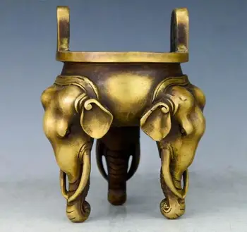 

Pure copper incense burner, Buddha, Buddhist supplies, three feet, round Ding house, evil spiritS