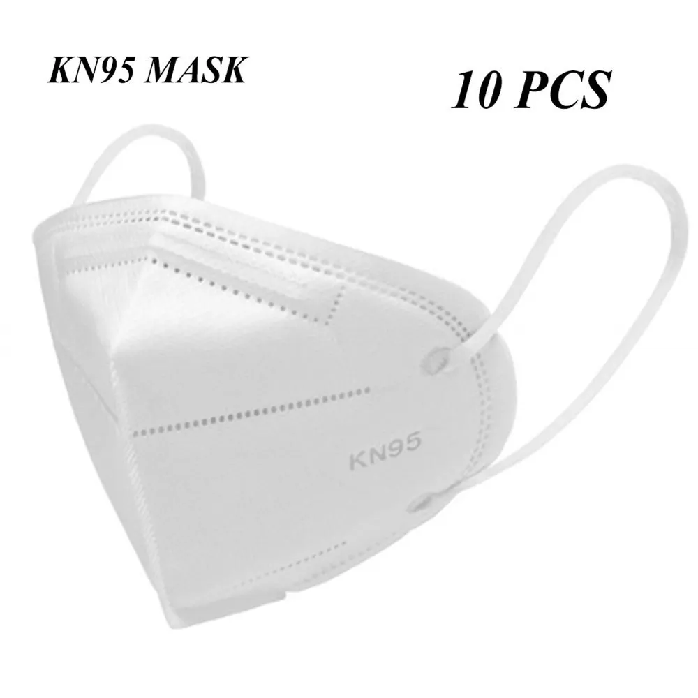 

Free Shipping 10Pcs KN95 Dust proof Anti-fog 5 Layers Masks 95% Filtration Anti Germ Protective Mask Features same as KF94 FFP2