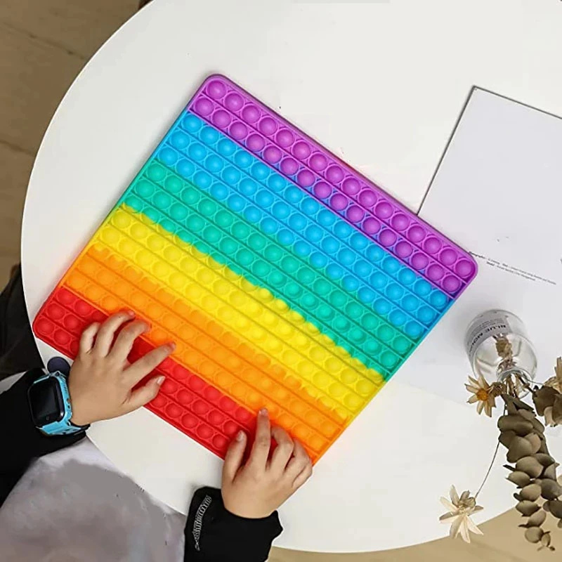 Giant Size Pop its Fidget Toys 30cm Rainbow Big Push Bubble XXL Dimple Antistress Toy Simpl Dimmer Stress Children Gift | Игрушки и