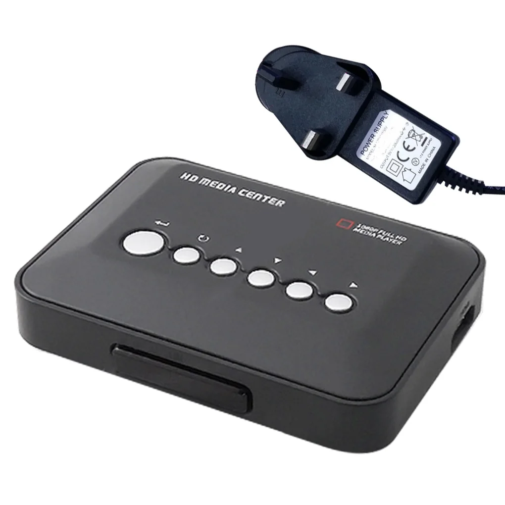 Мини Full HD1080P MKV HDD HD медиаплеер центр HD AV VGA USB SD MMC Пульт дистанционного управления плеер EU/US/UK/AU штекер