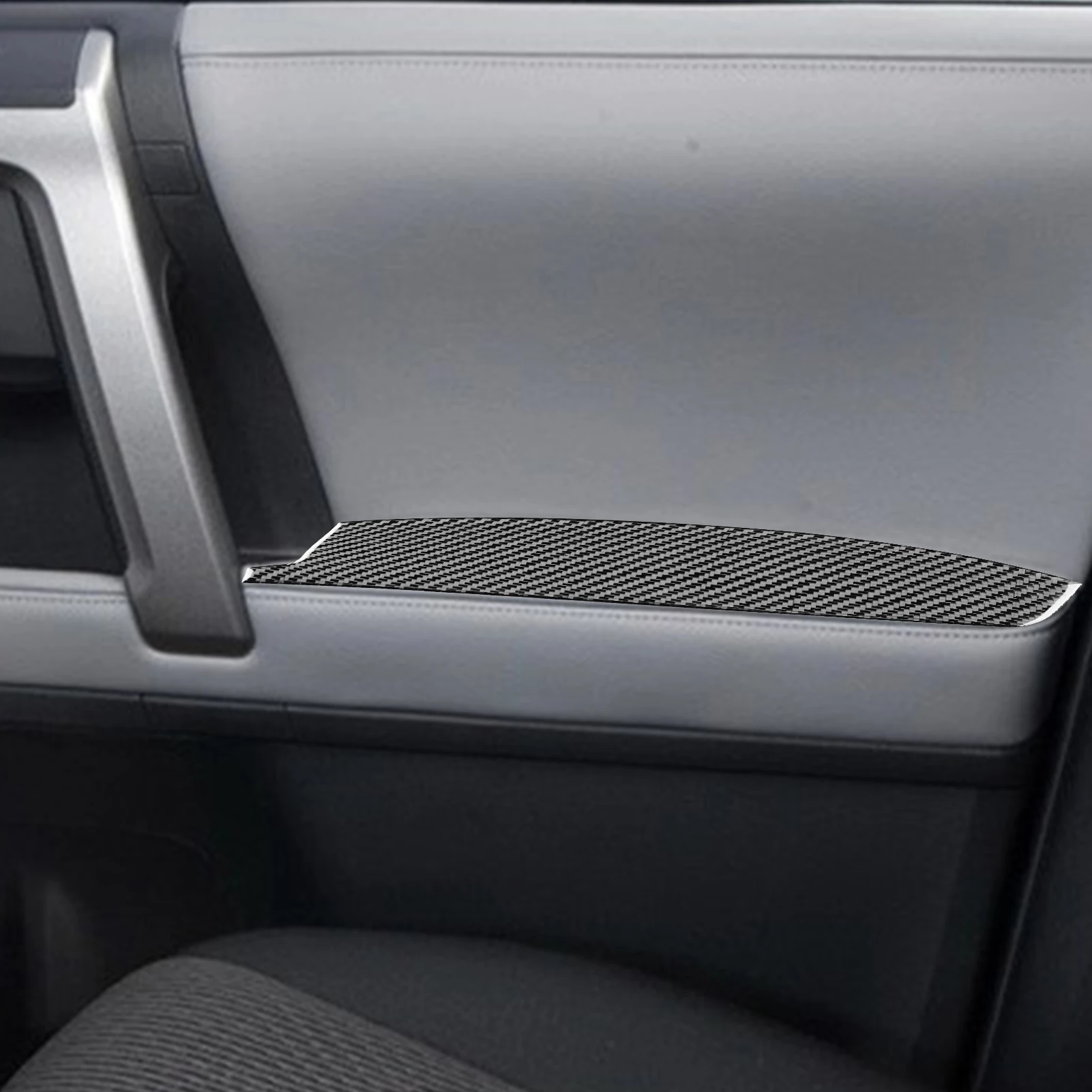 

4Pcs Genuine Carbon Fiber Car Door Armrest Panel Frame Cover Trim Decal Fit For Toyota 4runner 2010-2020 Car Styling