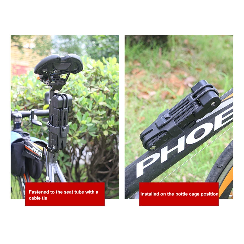 Анти-вырезать защитные перчатки MTB складной велосипедный замок Противоугонный сплав Сталь складной велосипедный замок с ключом пароль велосипедные аксессуары велосипедный замок