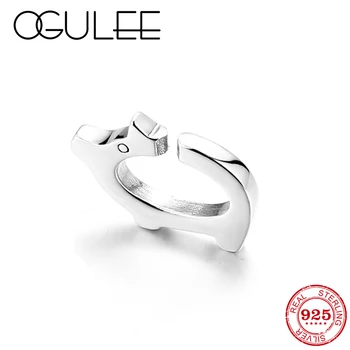 

925 Sterling Silver Lucky piggy Cute Charm fits OGULEE Hard Rubber X Bracelets Female DIY Connectors Jewelry Making 2020 New