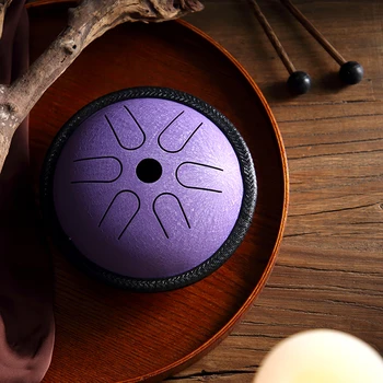 

5.5 inch Portable Steel Tongue Drum Mini 6 Notes Hand Pan Drum Percussion Musical Instruments