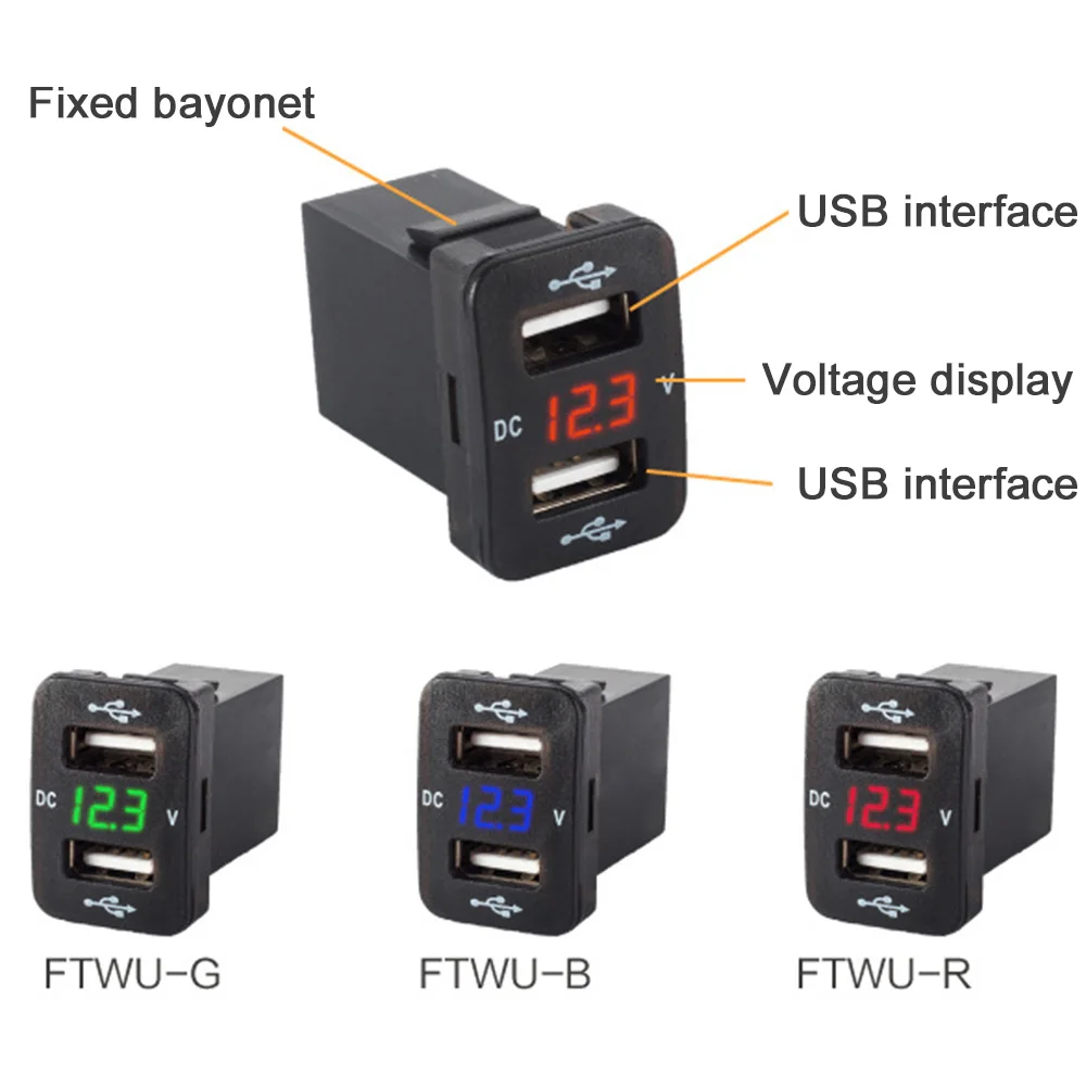12V 5V 3.1A быстрый Универсальный автомобильный двойной USB разъем зарядное устройство для смартфона светодиодный вольтметр адаптер питания для Toyota