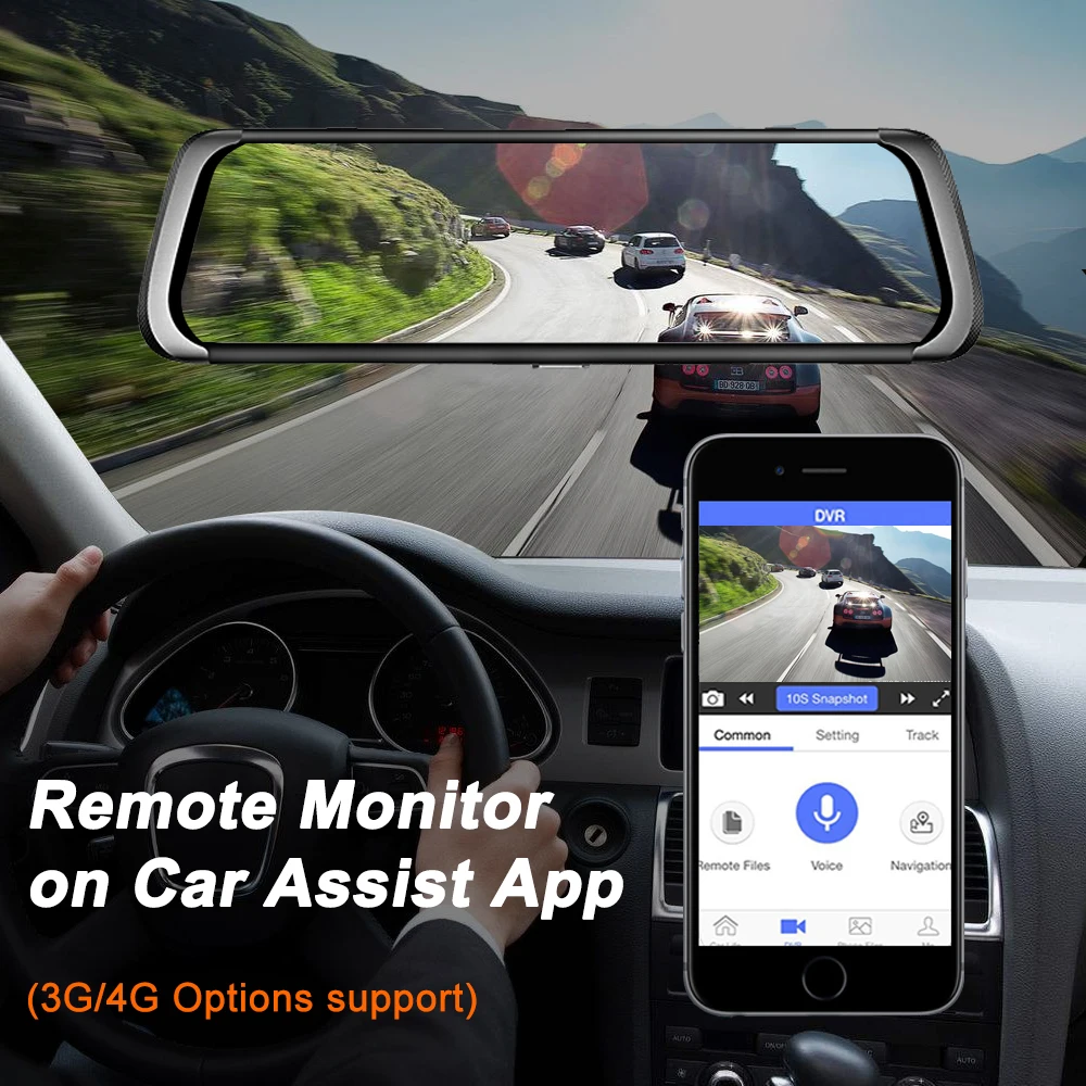 Зеркало видеорегистратор Antcam с GPS навигацией 4G ADAS Android 10 &quot FHD