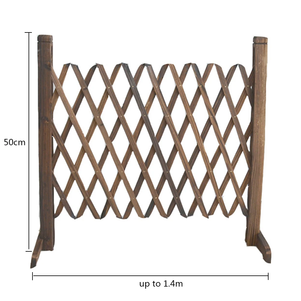 Expanding Wooden Garden Anticorrosive Wood Pull Net Wall Fence Panel Plant Climb Trellis Support For Home Yard Garden Decoration