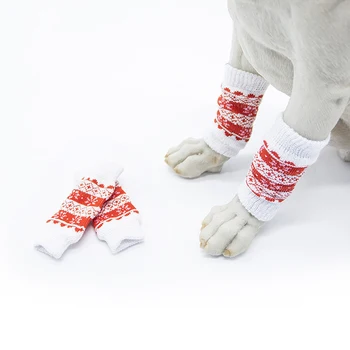 

4Pcs/set Winter Pet Creative Warm Leg Protector Dog Cat Puppy Cotton Warm Leg Warmer Socks Winter Pet Knee Socks Supplies