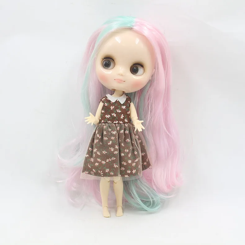 Средний Blyth 1/8 кукла, матовое/гладкое лицо, обнаженный 20 Объединенный корпус, вьющиеся волосы, 20 см Специальное предложение Подарочная игрушка BJD в продаже по низкой цене