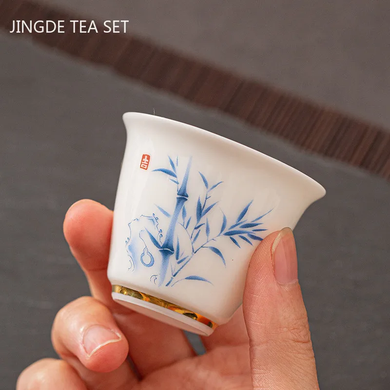 Retro Ceramic Teacup Chinese Style Boutique Tea Bowl Coffee Cup Home Master Tea Cup Wine Cups Tradition Tea Sets Accessories