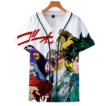 

My hero academia 3D print cosplay anime Baseball Jacket Advanced Tech Short sleeve Popular Cosplay Costumes Streetwear Man top