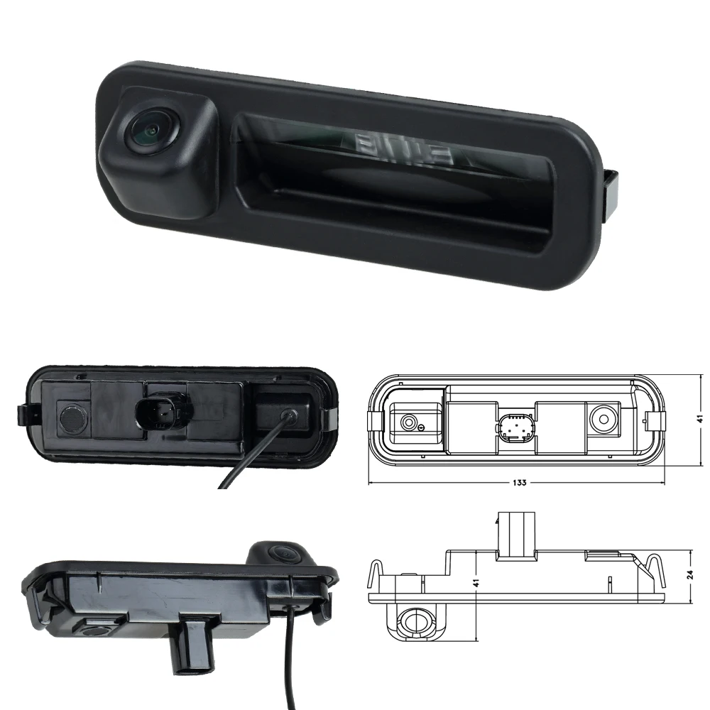 SINOSMART специальная автомобильная ручка багажника заднего вида парковочная камера заднего вида для Ford Focus Fiesta Mondeo CHIA-X хэтчбек седан варианты