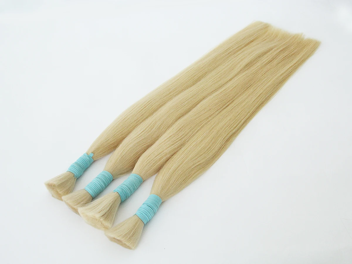 Cuticle Protected Remy Virgin Human Hair Extension Blonde Hair Bulk