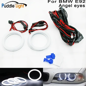 

LED Car styling Canbus Error Free Angel Eyes Light 4X（100MM+120MM)For BMW E92 Non Projector Auto Lighting Cotton white aperture