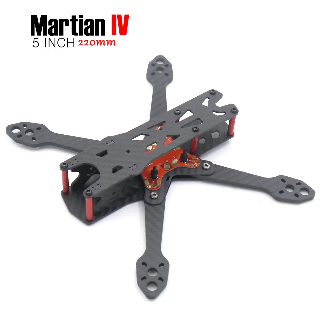 Марсианская рептилия IV 220 мм карбоновое волокно 4 Arm RC Drone FPV Racing Frame Kit 136g для